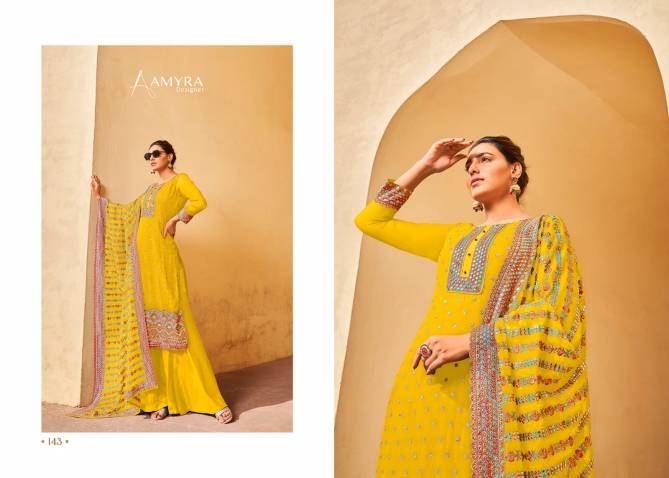 Aaina Vol 10 Amyra Function Wear Wholesale Georgette Dress Material